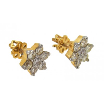 Diamond Floral Cluster Earring